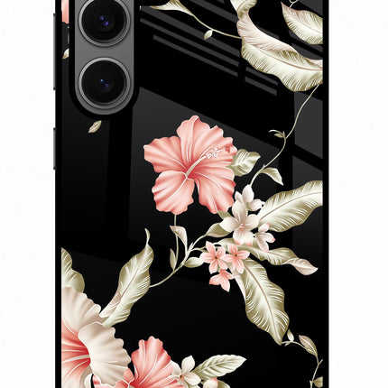 Flowers Samsung S24 Glass Case Back Cover by Casekaro