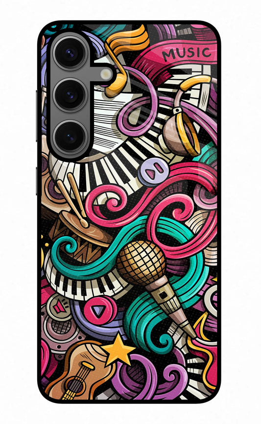 Music Abstract Samsung S24 Glass Case