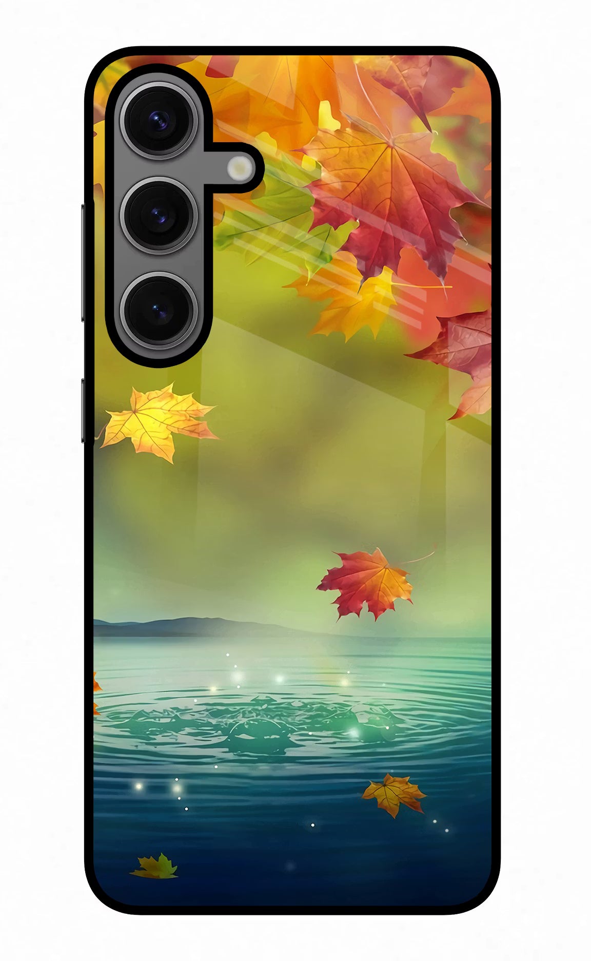 Flowers Samsung S24 Glass Case Back Cover by Casekaro