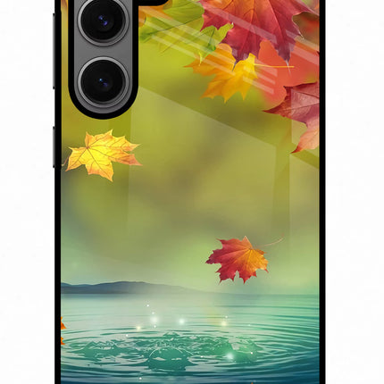 Flowers Samsung S24 Glass Case Back Cover by Casekaro