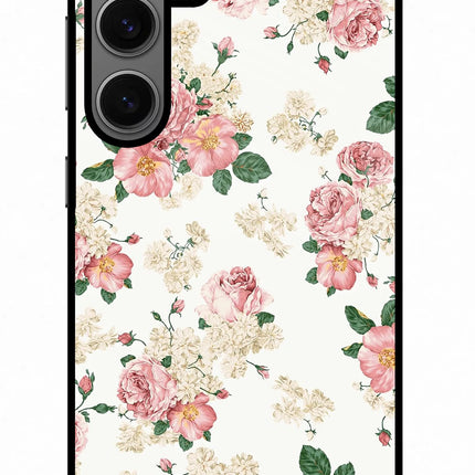 Flowers Samsung S24 Glass Case