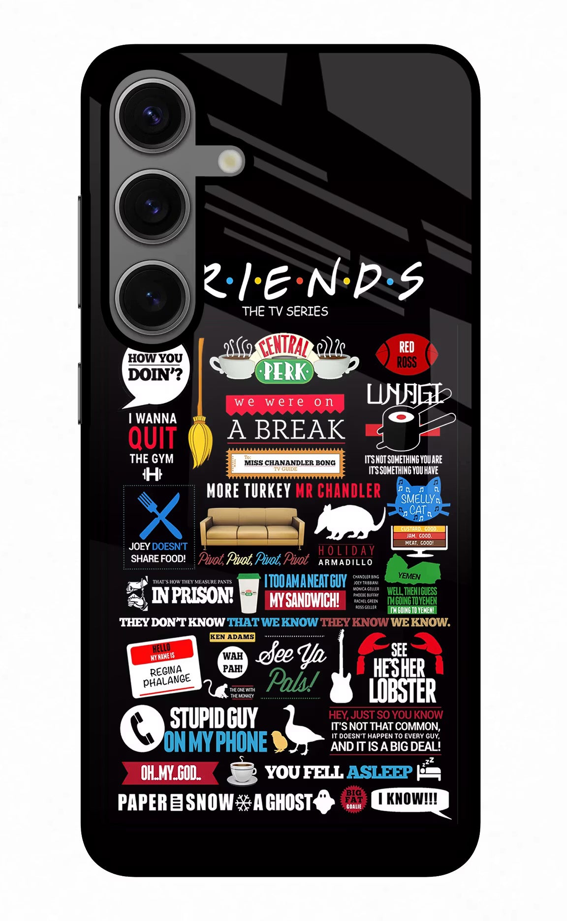 FRIENDS Samsung S24 Glass Case Back Cover by Casekaro