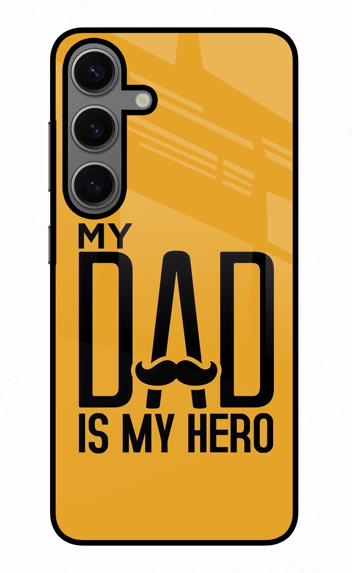 My Dad Is My Hero Samsung S24 Glass Case Back Cover by Casekaro