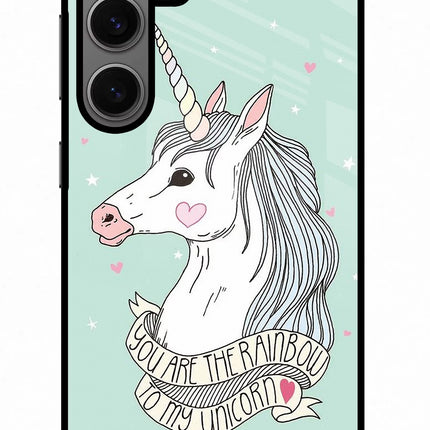 Unicorn Wallpaper Samsung S24 Glass Case Back Cover by Casekaro