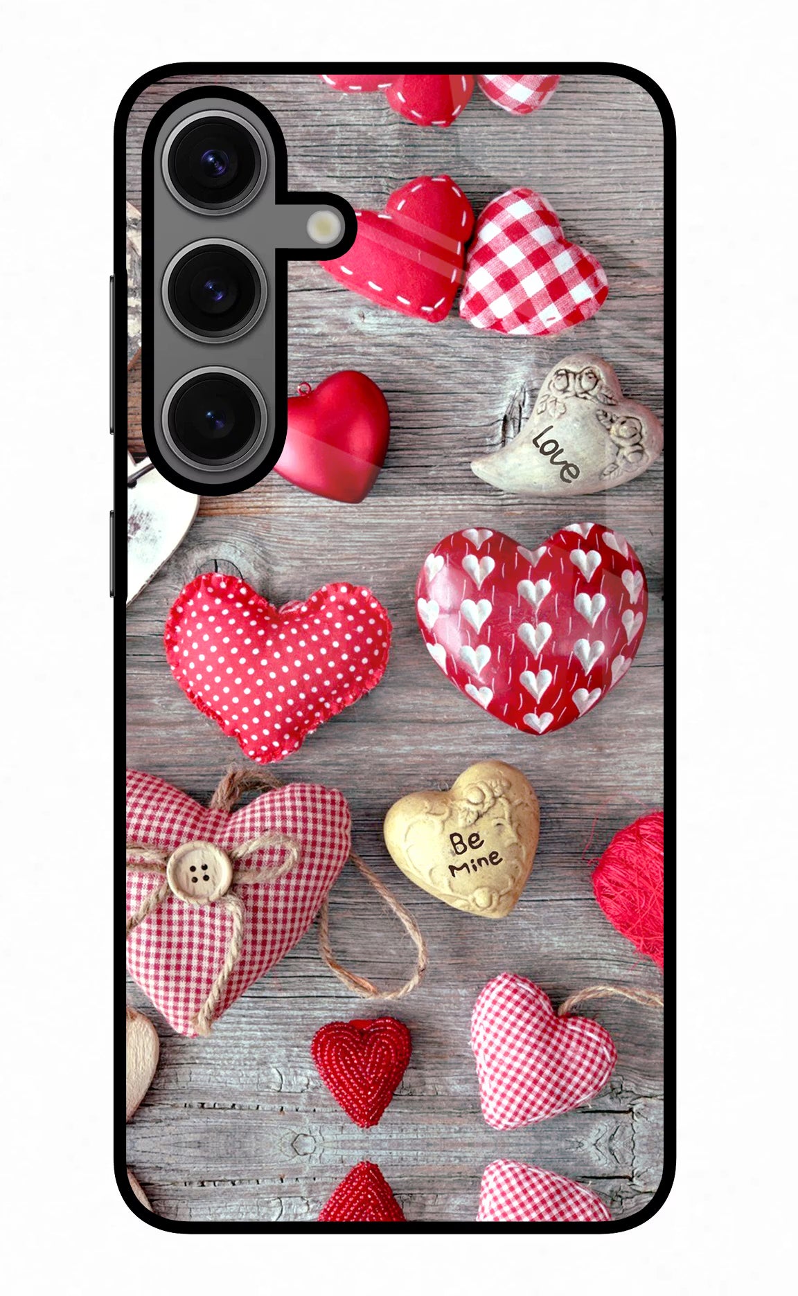 Love Wallpaper Samsung S24 Glass Case Back Cover by Casekaro