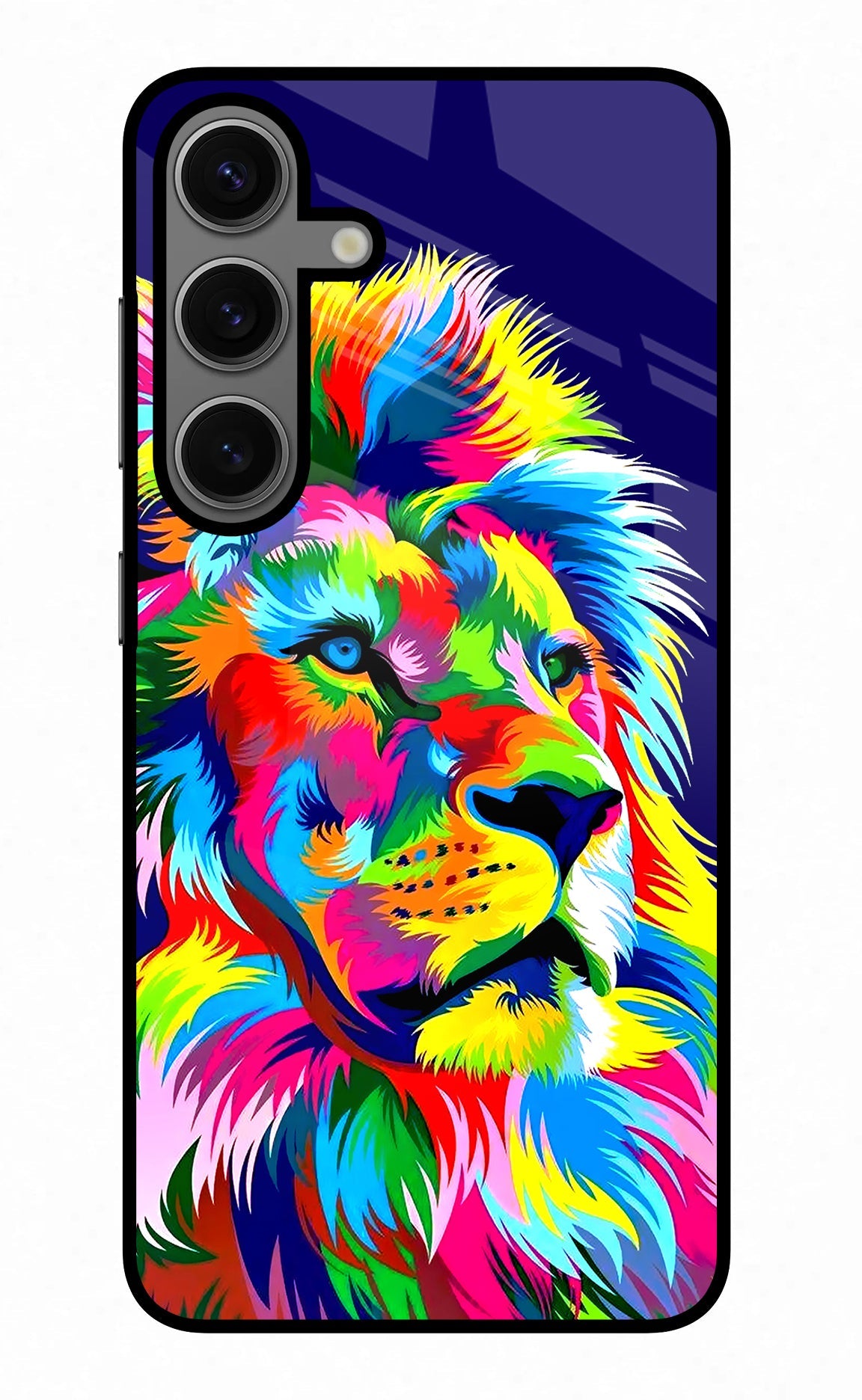Vector Art Lion Samsung S24 Glass Case