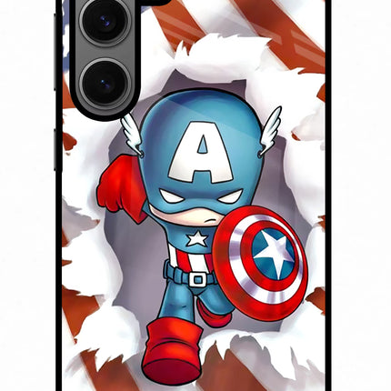 Captain America Samsung S24 Glass Case