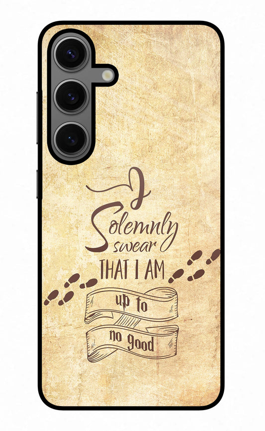I Solemnly swear that i up to no good Samsung S24 Glass Case