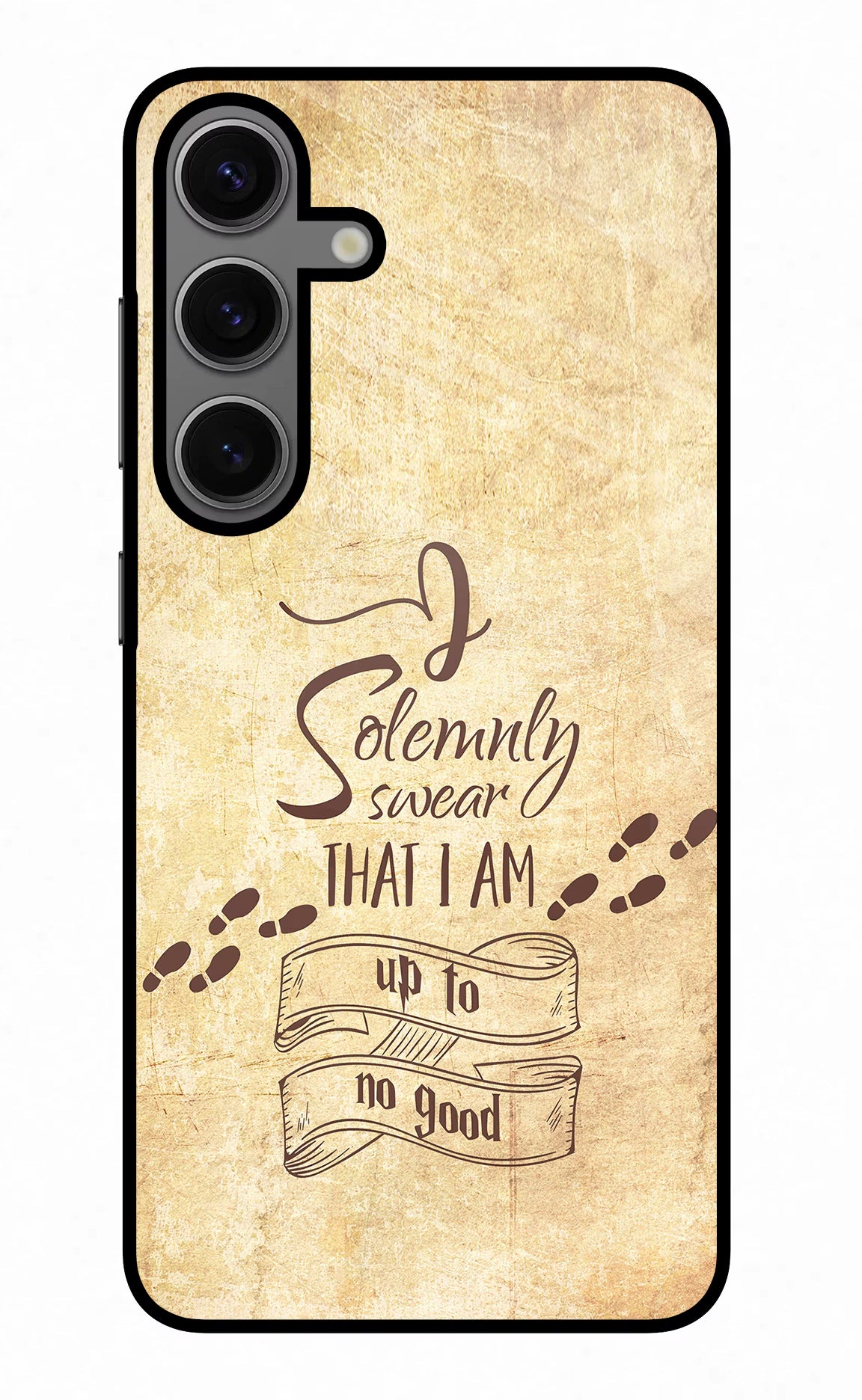 I Solemnly swear that i up to no good Samsung S24 Glass Case Back Cover by Casekaro