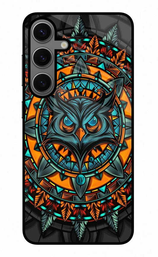 Angry Owl Art Samsung S24 Glass Case