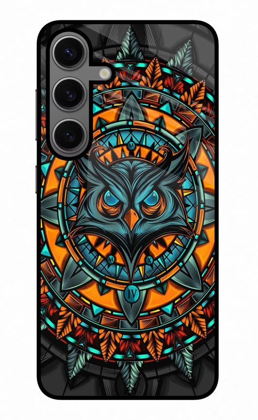 Angry Owl Art Samsung S24 Glass Case