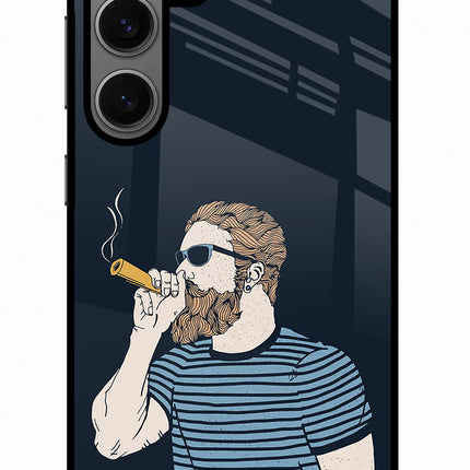 Smoking Samsung S24 Glass Case
