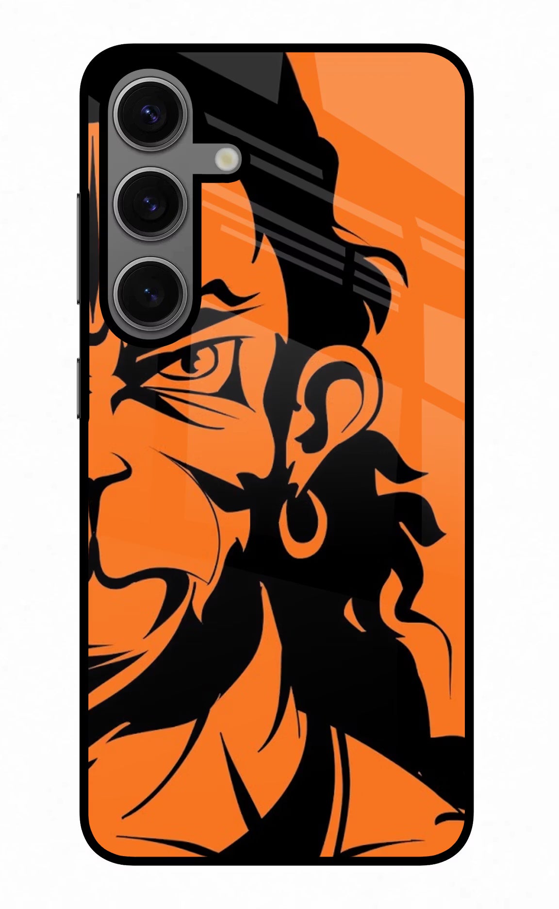 Hanuman Samsung S24 Glass Case Back Cover by Casekaro
