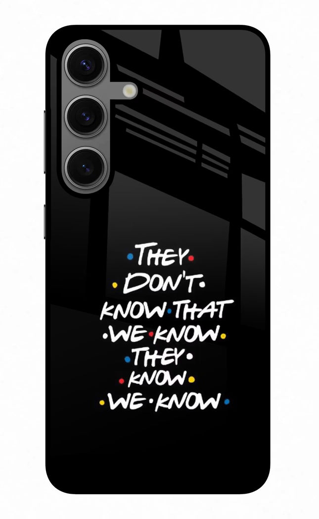 FRIENDS Dialogue Samsung S24 Glass Case