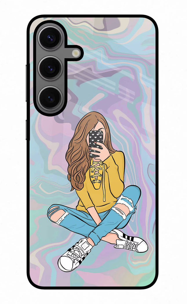 Selfie Girl Samsung S24 Glass Case