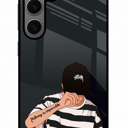 Aesthetic Boy Samsung S24 Glass Case