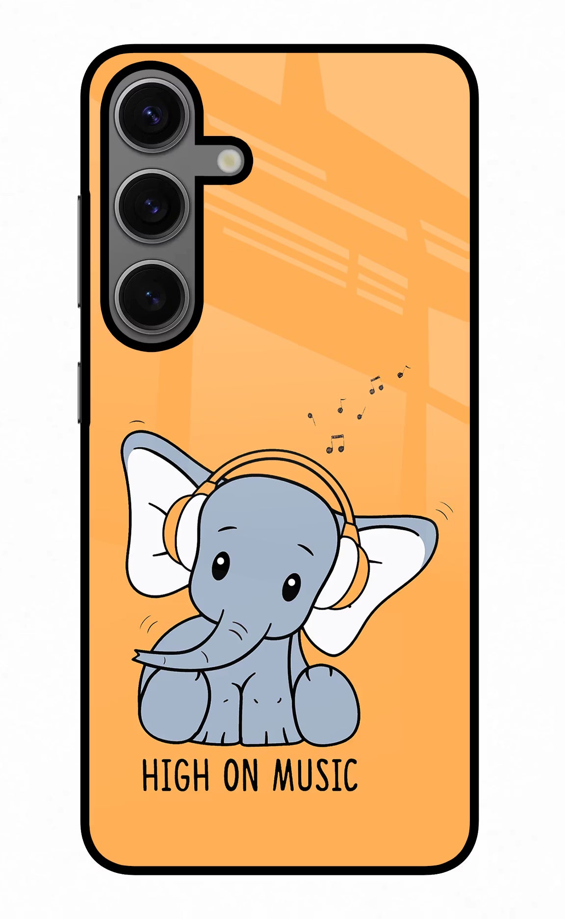 High On Music Samsung S24 Glass Case Back Cover by Casekaro