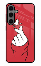 Korean Love Sign Samsung S24 Glass Case