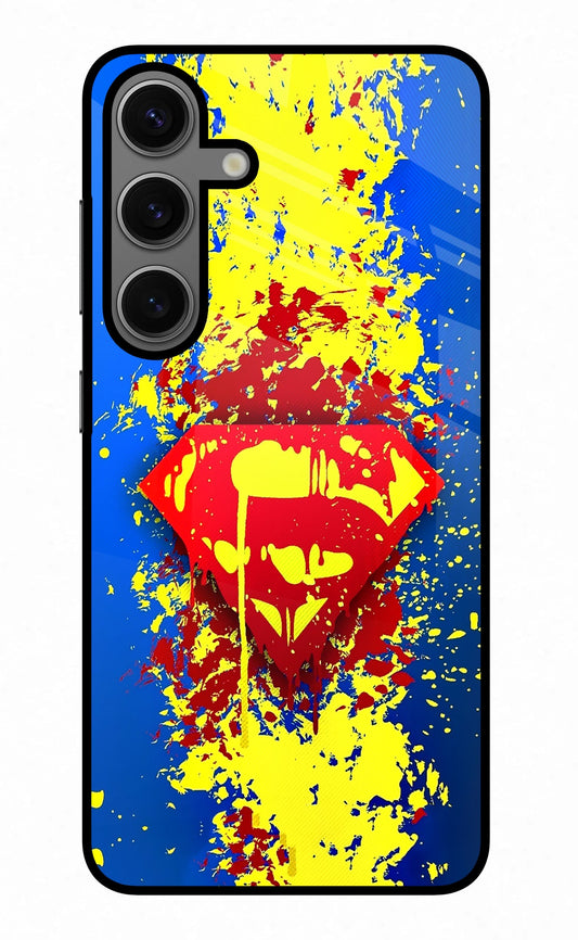 Superman logo Samsung S24 Glass Case