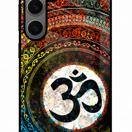 Om Cultural Samsung S24 Glass Case Back Cover by Casekaro