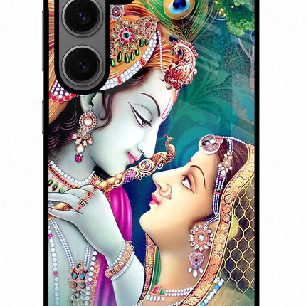 Lord Radha Krishna Samsung S24 Glass Case Back Cover by Casekaro