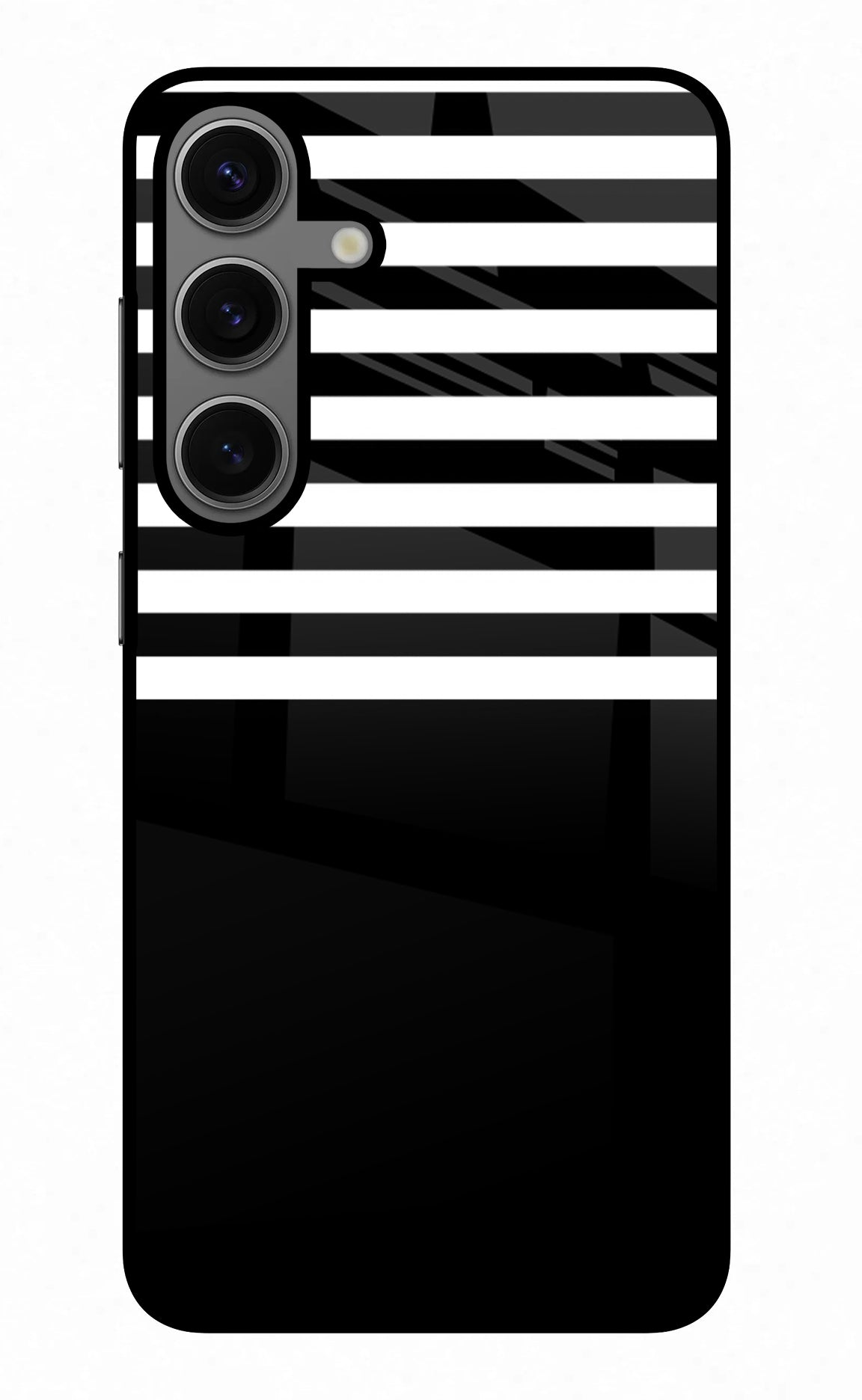Black and White Print Samsung S24 Glass Case