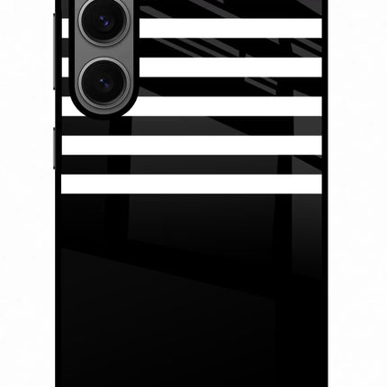 Black and White Print Samsung S24 Glass Case