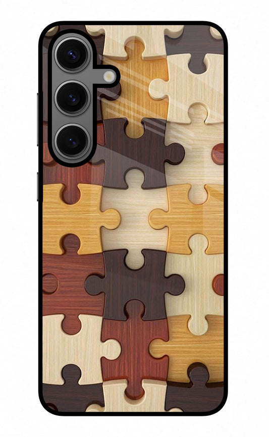 Wooden Puzzle Samsung S24 Glass Case