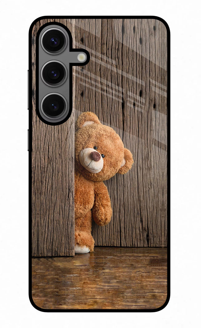 Teddy Wooden Samsung S24 Glass Case