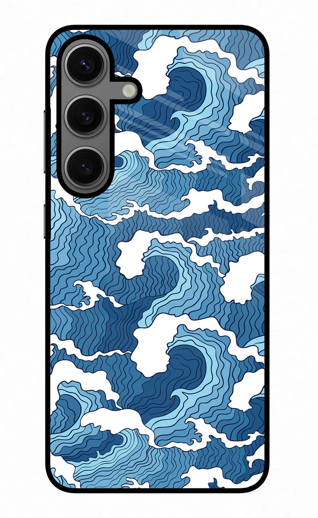 Blue Waves Samsung S24 Glass Case