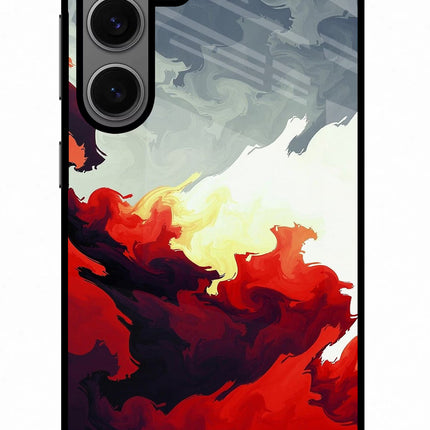 Fire Cloud Samsung S24 Glass Case