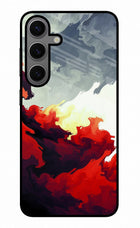 Fire Cloud Samsung S24 Glass Case