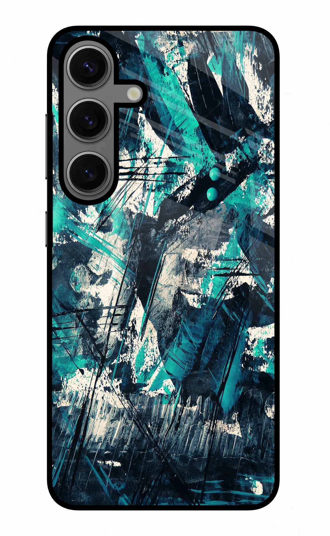 Artwork Samsung S24 Glass Case Back Cover by Casekaro