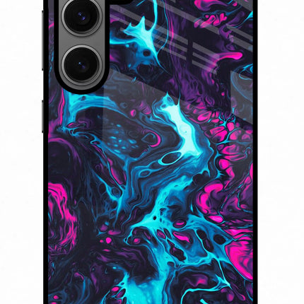Abstract Samsung S24 Glass Case