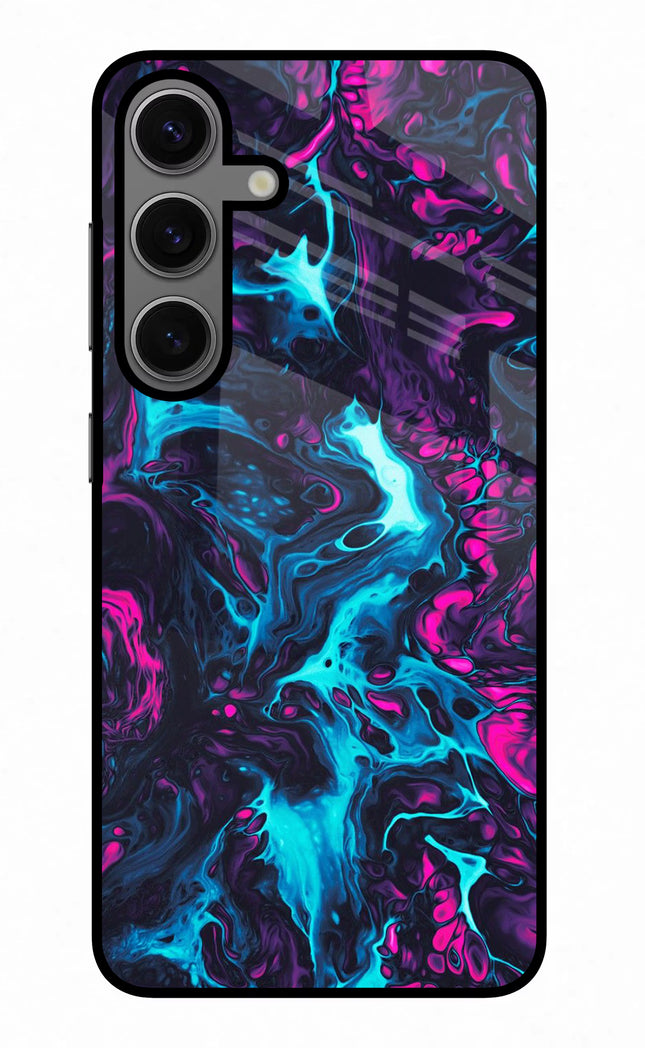 Abstract Samsung S24 Glass Case