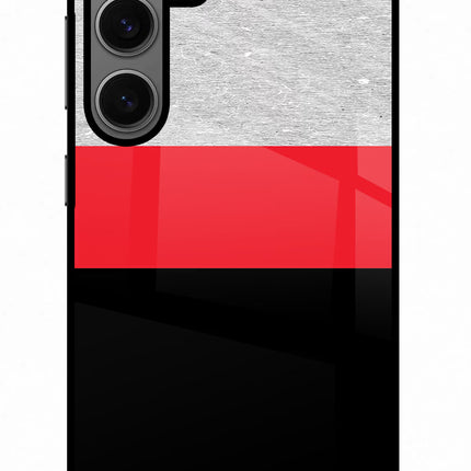 Tri Color Pattern Samsung S24 Glass Case