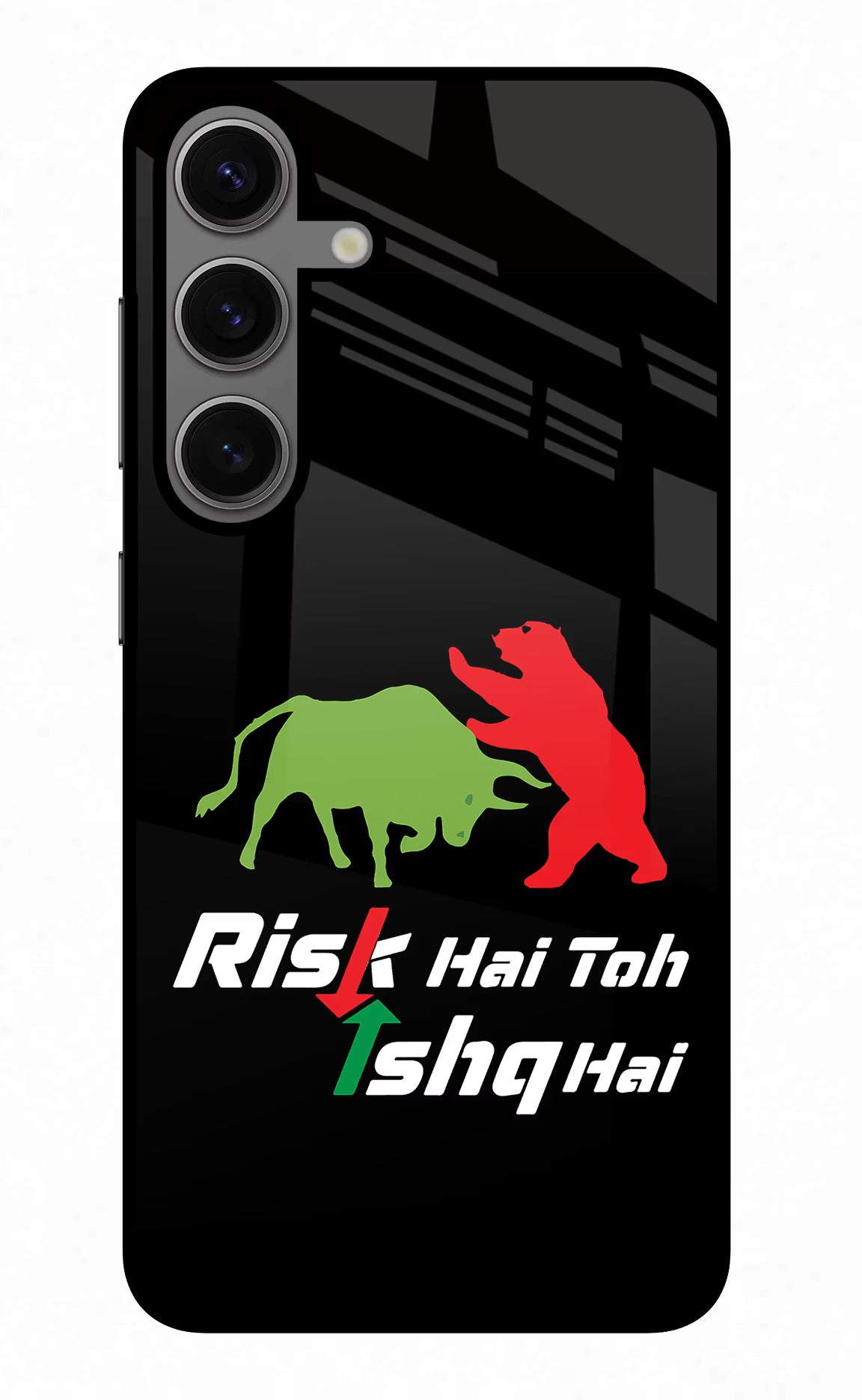 Risk Hai Toh Ishq Hai Samsung S24 Glass Case Back Cover by Casekaro