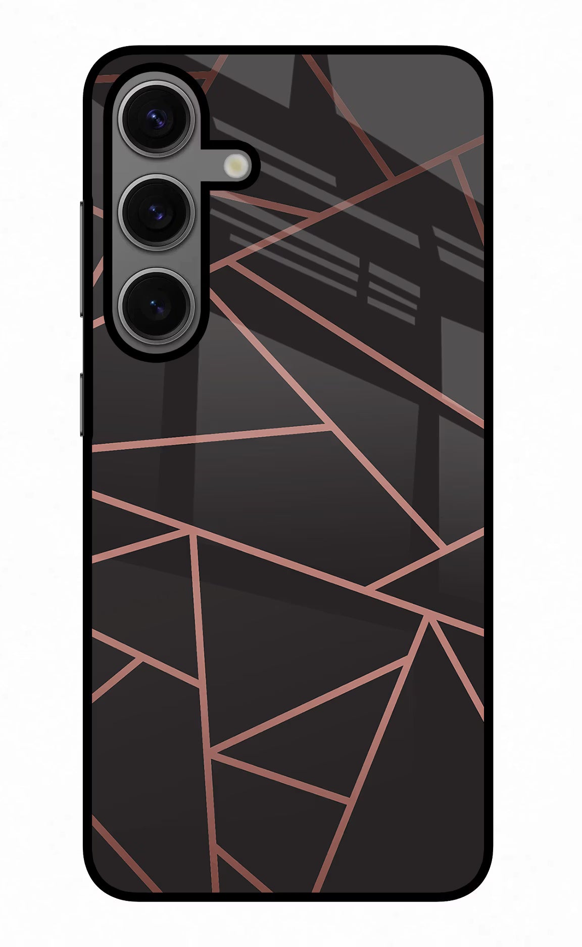 Geometric Pattern Samsung S24 Glass Case Back Cover by Casekaro