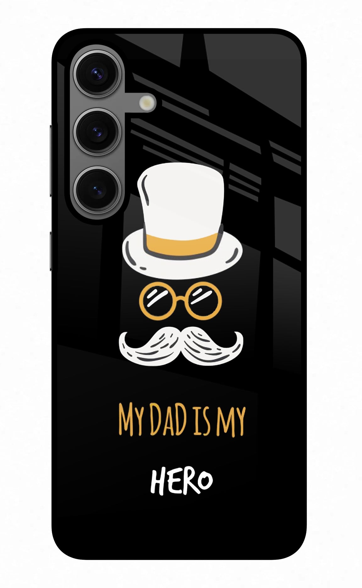 My Dad Is My Hero Samsung S24 Glass Case