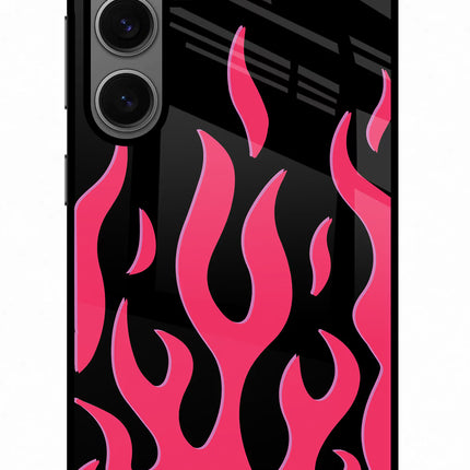 Fire Flames Samsung S24 Glass Case
