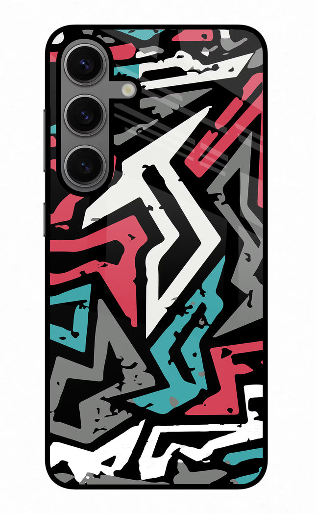 Geometric Graffiti Samsung S24 Glass Case