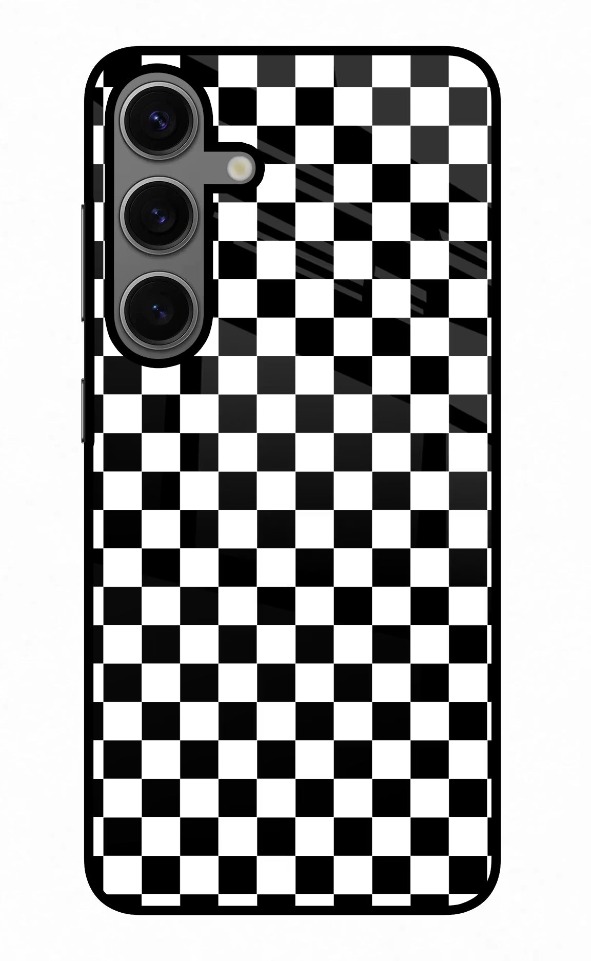 Chess Board Samsung S24 Glass Case Back Cover by Casekaro