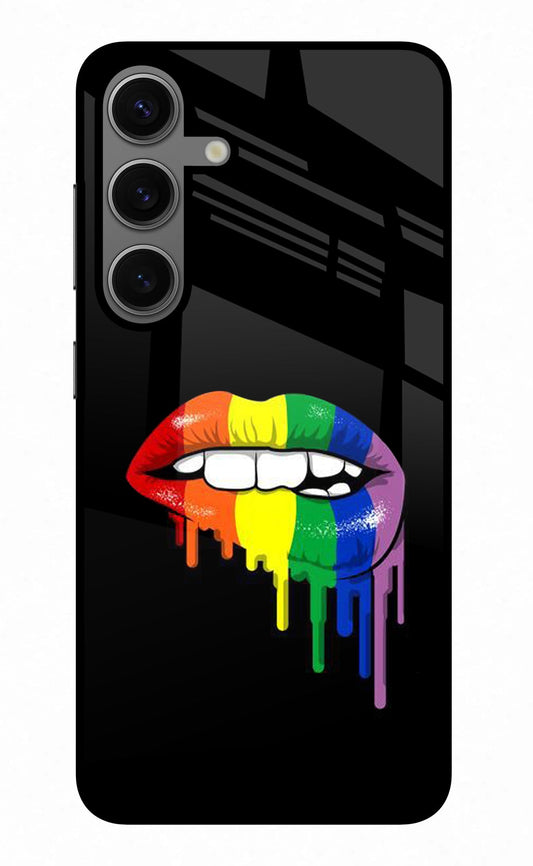 Lips Biting Samsung S24 Glass Case