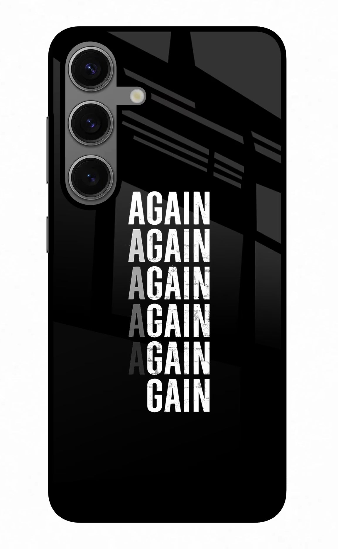 Again Again Gain Samsung S24 Glass Case Back Cover by Casekaro
