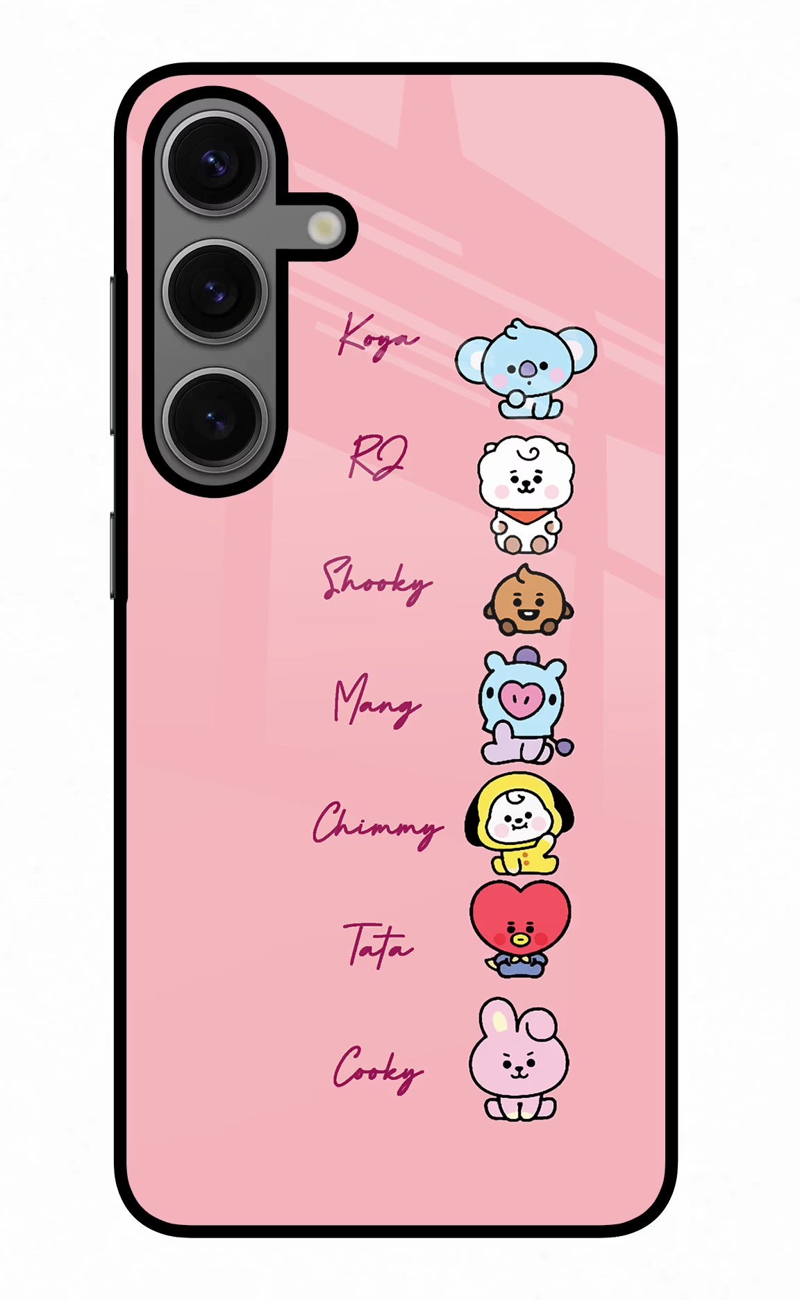 BTS names Samsung S24 Glass Case Back Cover by Casekaro