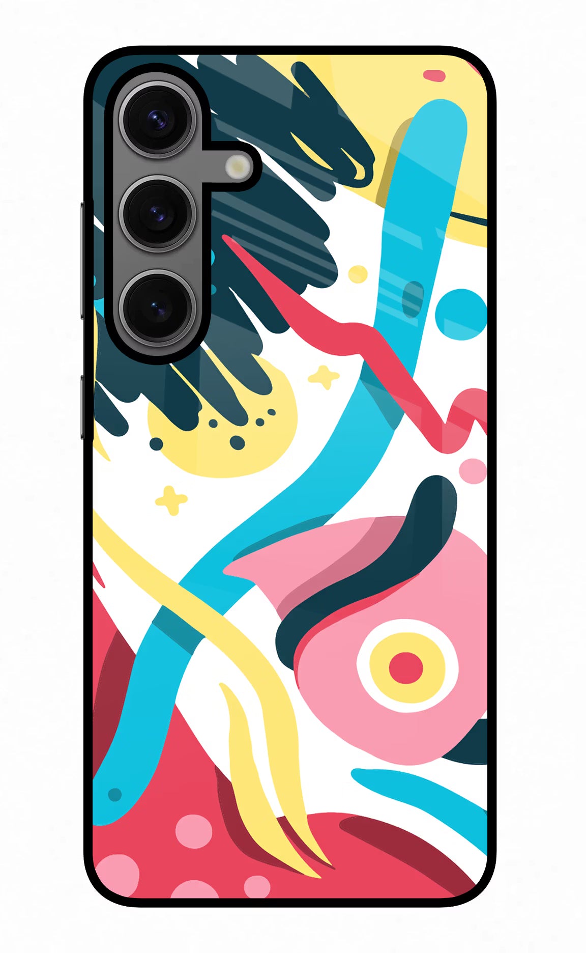 Trippy Samsung S24 Glass Case Back Cover by Casekaro