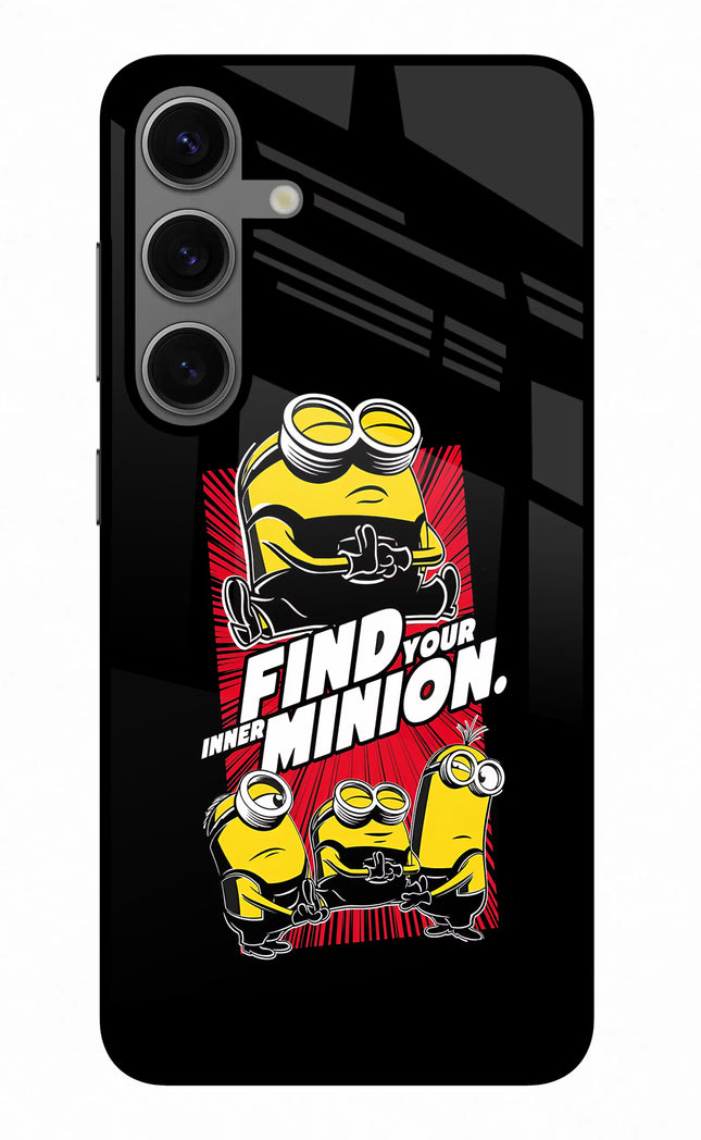 Find your inner Minion Samsung S24 Glass Case