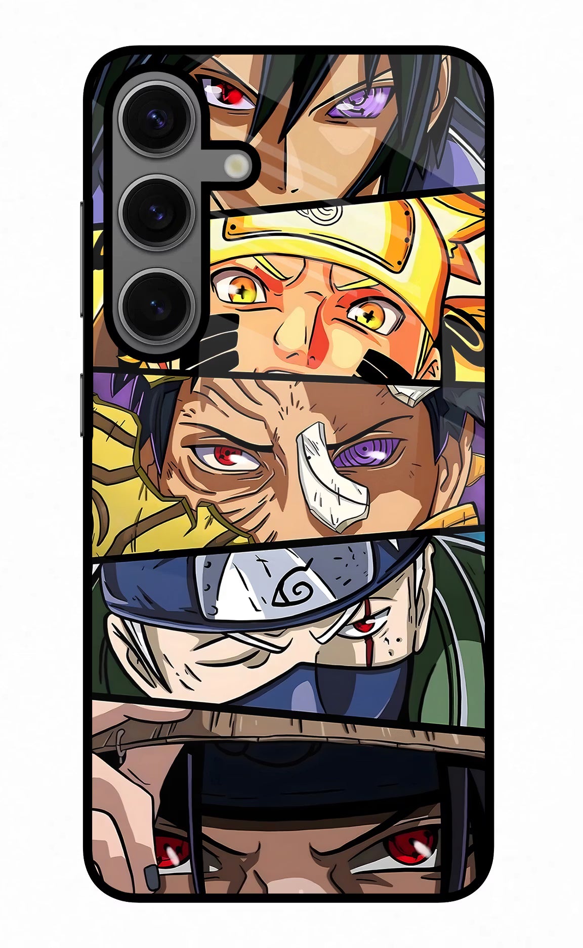 Naruto Character Samsung S24 Glass Case Back Cover by Casekaro