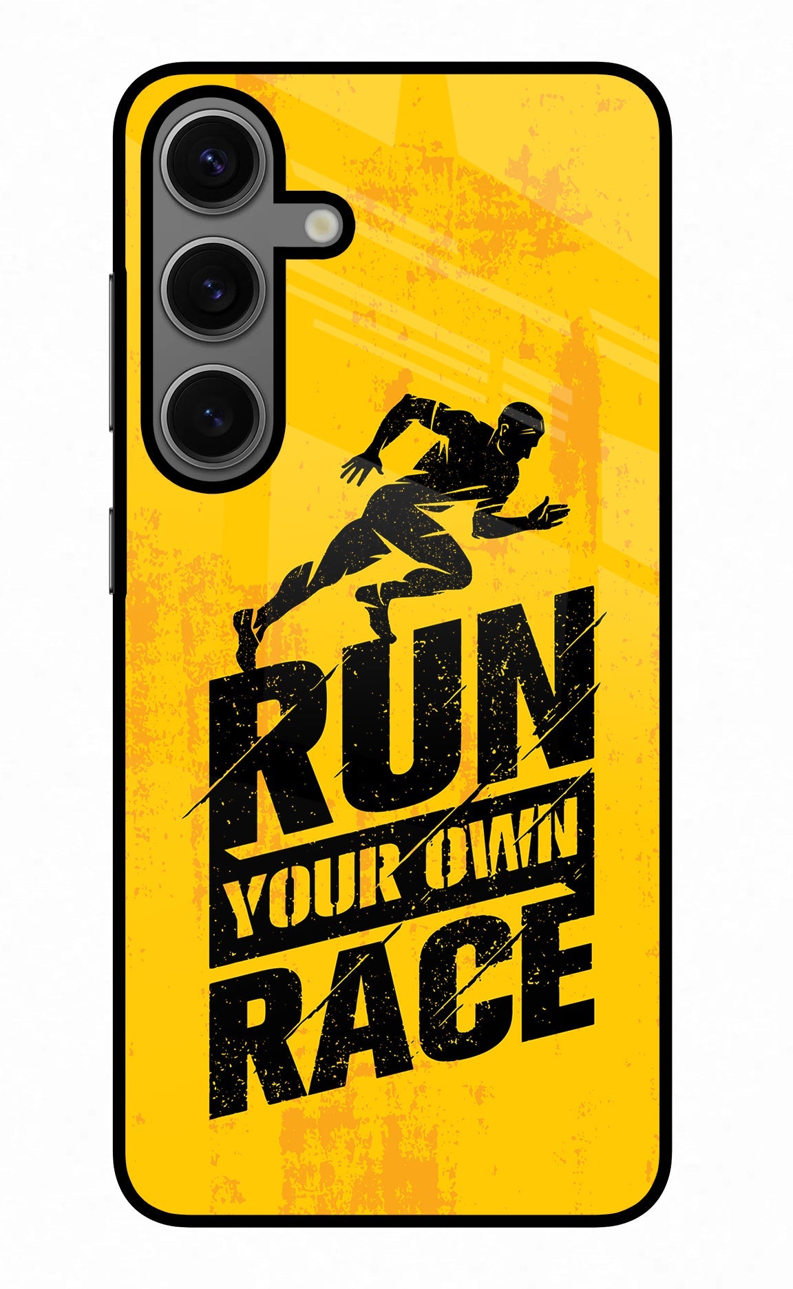 Run Your Own Race Samsung S24 Glass Case
