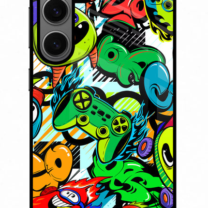 Game Doodle Samsung S24 Glass Case